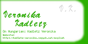 veronika kadletz business card